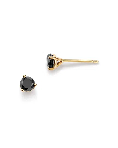 Bloomingdale's Fine Collection Black Diamond Stud Earrings In 14k Yellow Gold, 0.50 Ct. T. W. - Exclusive In Yellow Gold