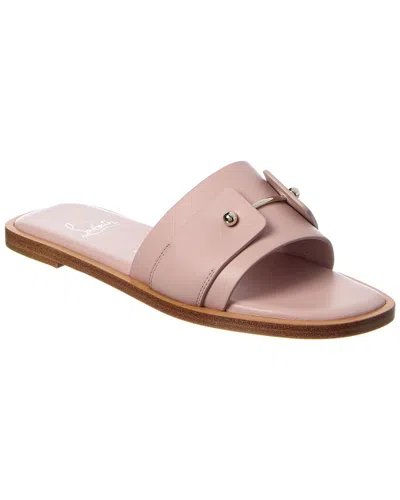 Christian Louboutin Chambelimule Leather Mule In Pink