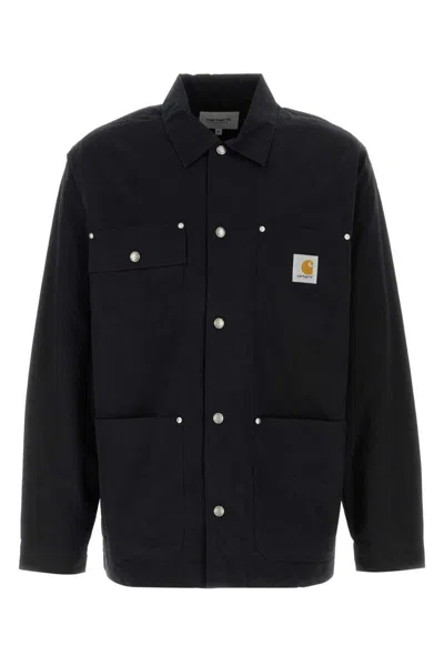 Carhartt Work In Progress Flint Corduroy Button-up Shirt In Black
