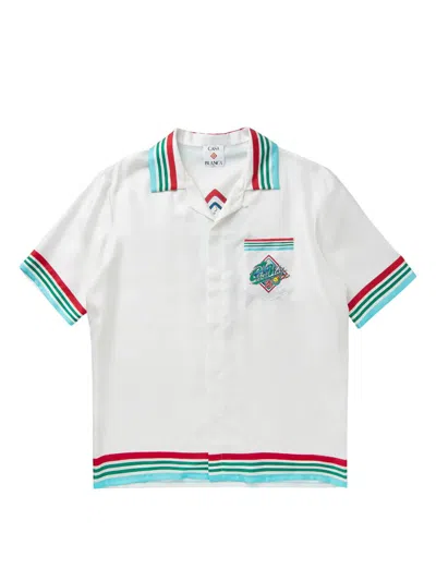 Casablanca Casa Way World Series Silk Shirt In White