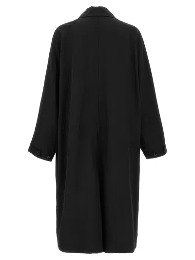 Lemaire Half Overcoat Trench Coat In Black