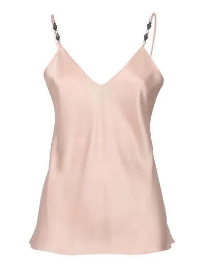 Max Mara Top-woven Waistcoat With Decorative Embellishments And Lustrous Finish In White