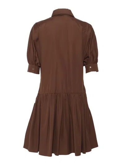 Max Mara Studio Midi Dress In Brown