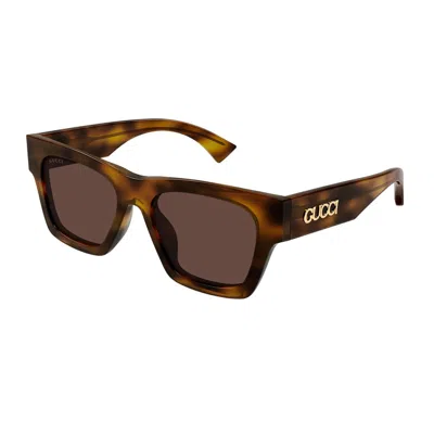 Gucci Square-frame Sunglasses In Brown