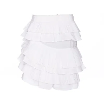 Essentiel Antwerp Hupaul Pleated Skirt In White
