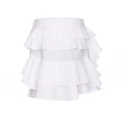 Essentiel Antwerp Hupaul Pleated Skirt In White