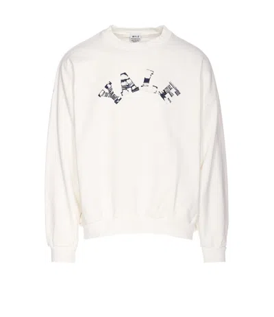 Wild Donkey Crewneck Sweater With Graphic Print Detail In White