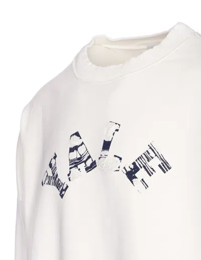 Wild Donkey Crewneck Sweater With Graphic Print Detail In White