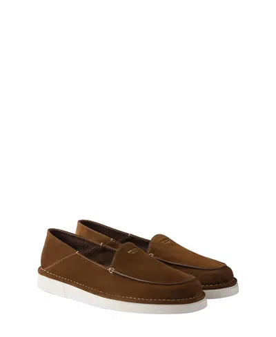 Prada Slip-ons Aus Wildleder In Brown