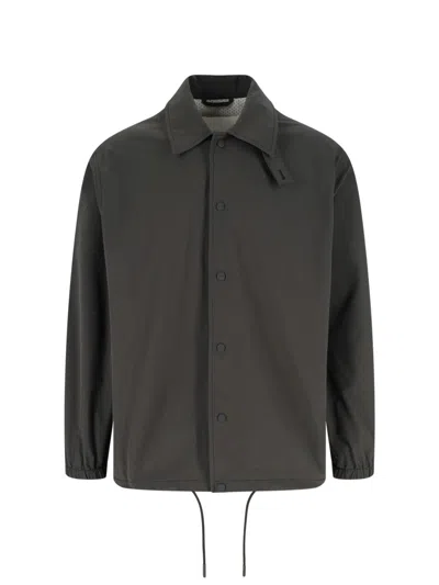 Closed Logo Shirt Jacket In Gray