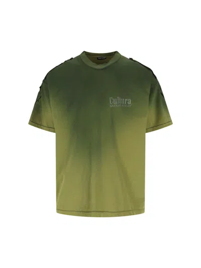 Cultura Embroidered-logo T-shirt In Green