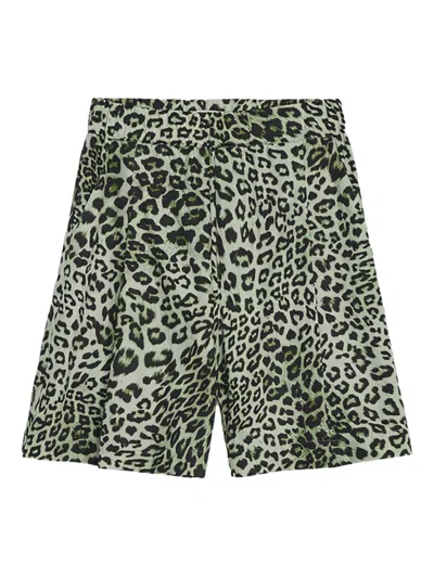 A Paper Kid Leopard-print Shorts In Green