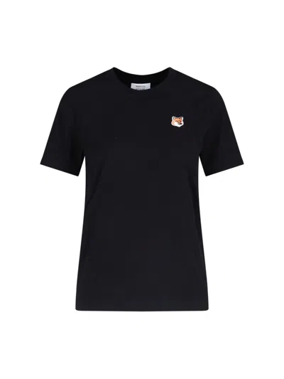 Maison Kitsuné T-shirt With Logo In Black  