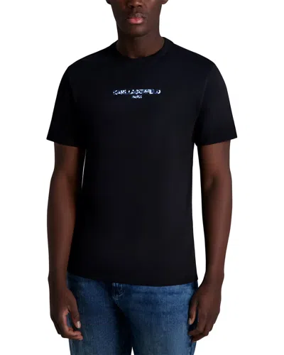Karl Lagerfeld Paris Raised Camo Logo Graphic T-shirt