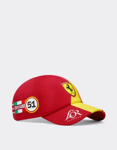 Ferrari Hypercar 51 Replica 2025 Special Edition Baseball Cap In Red