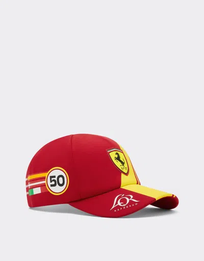 Ferrari Hypercar Replica Driver Baseball Cap In Red