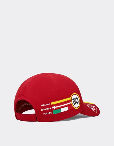 Ferrari Hypercar Replica Driver Baseball Cap In Red