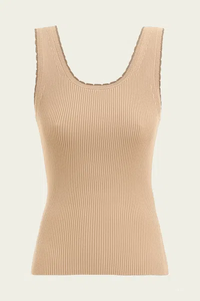 Zimmermann Ascension Scallop Ribbed Stretch-jersey Tank