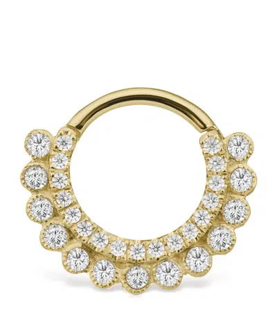 Maria Tash Gold Invisible Diamond Apsara Hoop Earring In Gold