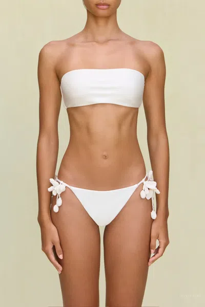 Cult Gaia Estrella Bikini Top In Off-white