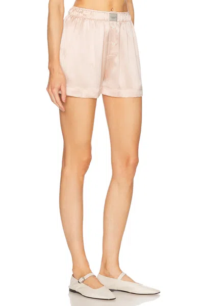 Comme Si Silk La Boxer Classica Short In Pink