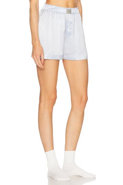 Comme Si Silk Boxer Classica Short In Blue