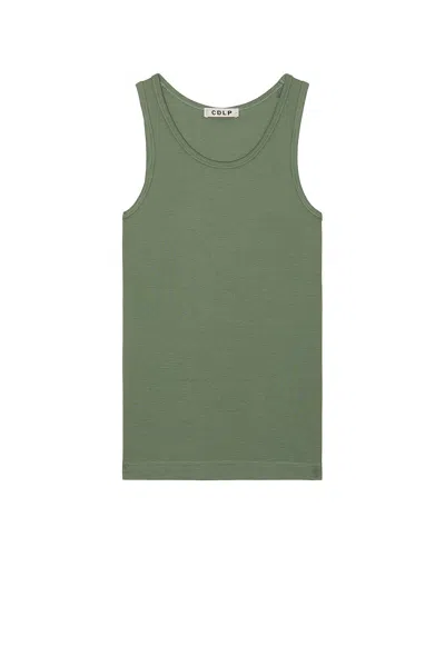 Cdlp Rib Tank Top In Sage