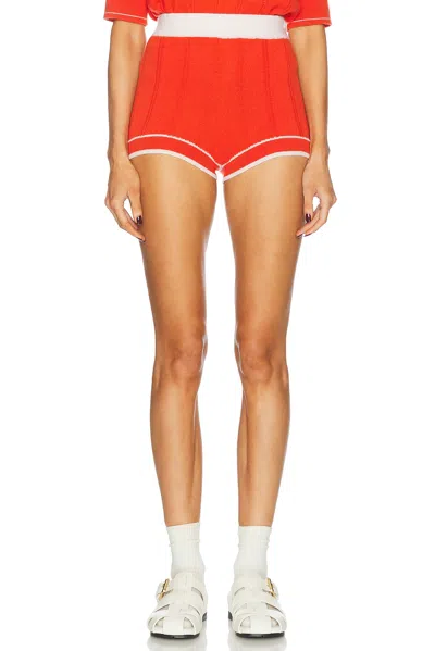 Guest In Residence Cashmere Racer Short In Cherry