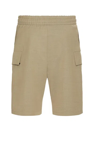 Shop Fear Of God Cargo Short In Melange Beige