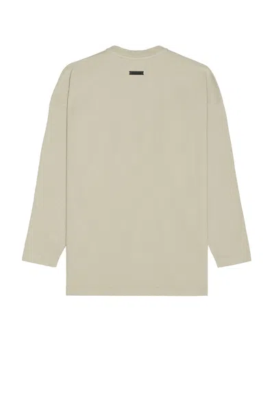 Fear Of God Grey T-shirt With Eternal Print On The Front And Logo Patch On The Back In Dove Grey