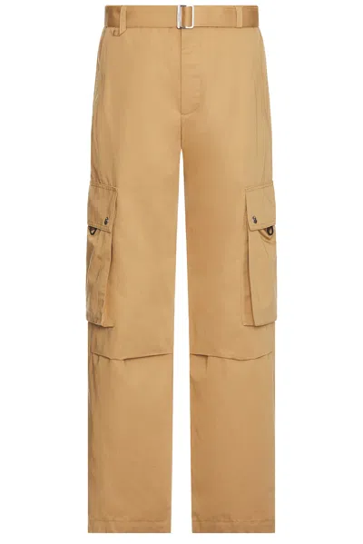 Jacquemus Cargo Pants Adjustable Cuffs In Camel