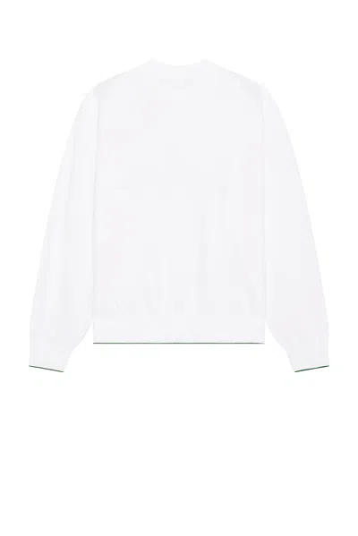 Jacquemus Crewneck Sweatshirt With Front Print And Ribbed Details In Hotel Address White