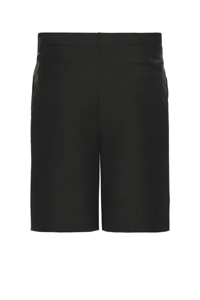 Mimchik Frayed Shorts In Midnight Green