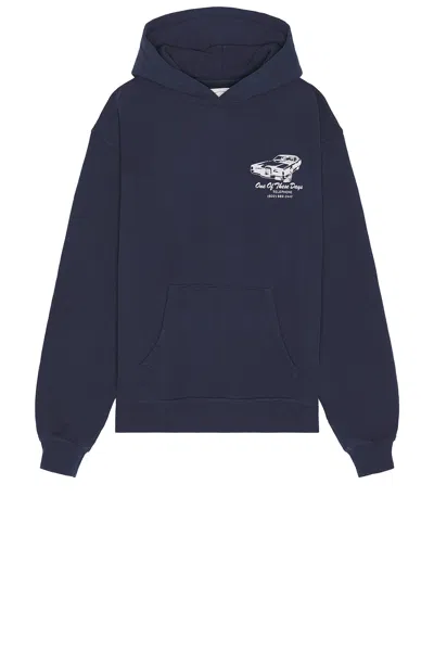 One Of These Days Tire Service Hoody In Washed Navy