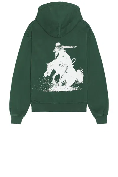 One Of These Days Mustang Hoody In Forest Green