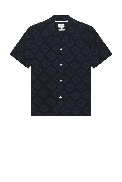 Norse Projects Mads Batik Shirt In Dark Navy