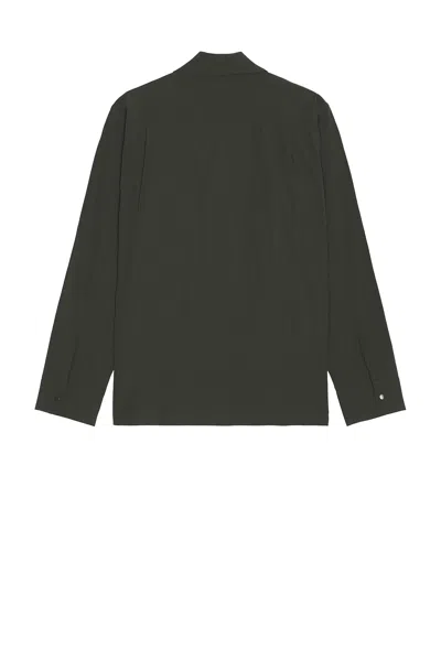 Norse Projects Mads Travel Light Overshirt In Black Olive