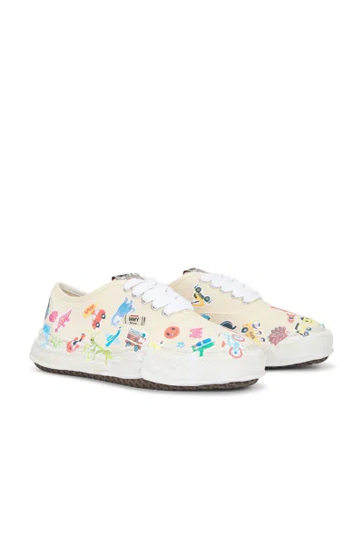 Miharayasuhiro Baker Original Sole Canvas Stickers Print Low-top Sneaker In White