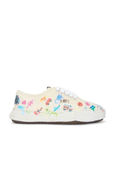 Miharayasuhiro Baker Original Sole Canvas Stickers Print Low-top Sneaker In White