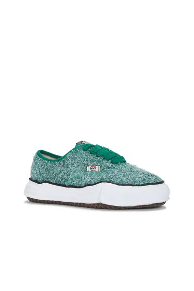 Miharayasuhiro Baker Original Sole Long Hair Suede Low-top Sneaker In Green