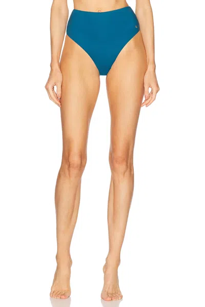 Kiki De Montparnasse Lace Up High Waisted Bikini Bottom In La Mer