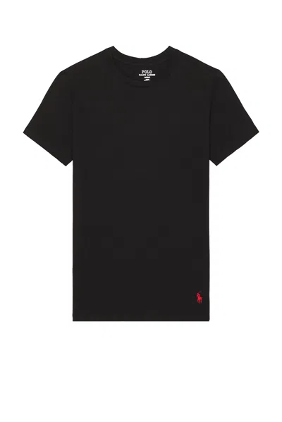 Polo Ralph Lauren Slim Fit Cotton 3 Pack T-shirt In Polo Black & Rl2000 Red Pp