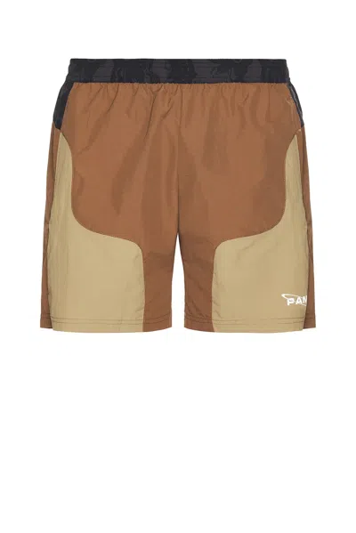 Perks And Mini Lumacy Free Wheeling Track Shorts In Brown