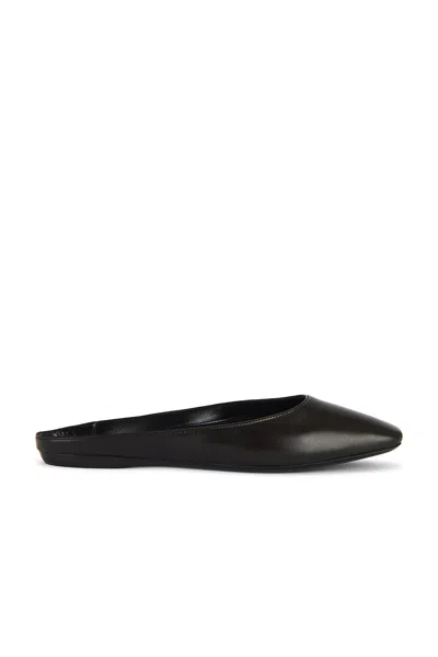 Saint Laurent Lido Flat Mule In Harris Eagle Brown
