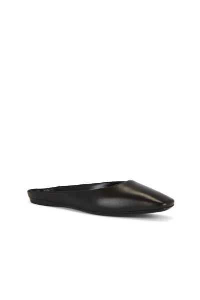 Saint Laurent Lido Flat Mule In Harris Eagle Brown