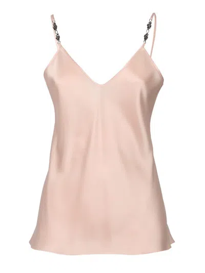 Max Mara Top-woven Waistcoat With Decorative Embellishments And Lustrous Finish In White