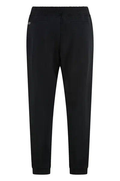 Rick Owens Logo-embroidered Organic Cotton Track Pants In Black