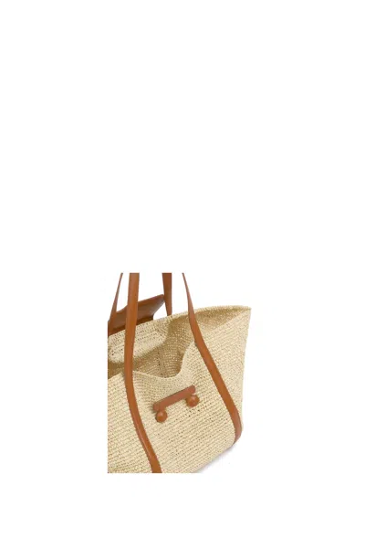 Marni Medium Natural Raffia-effect Trunkaroo Beach Bag In Neutral