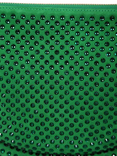 Jw Anderson Women Green Suede Bumper-moon Shoulder Bag In Green
