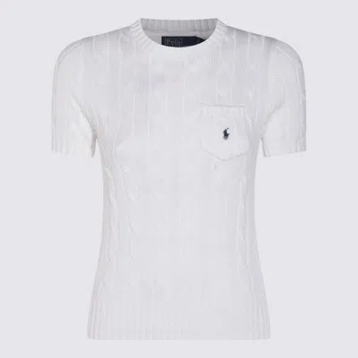 Polo Ralph Lauren Cotton Short Sleeve Sweater In White